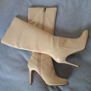 Colin St. Round Toe Stiletto-blond Leather Boots